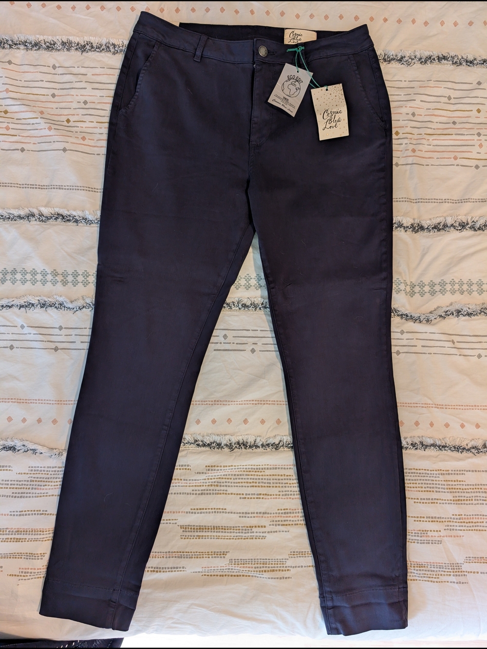 Cosmic Blue Love Navy Straight Leg Pants